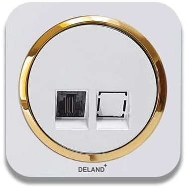 تک سوکت تلفن دو خط زه دار دلند پلاس مدل آدا